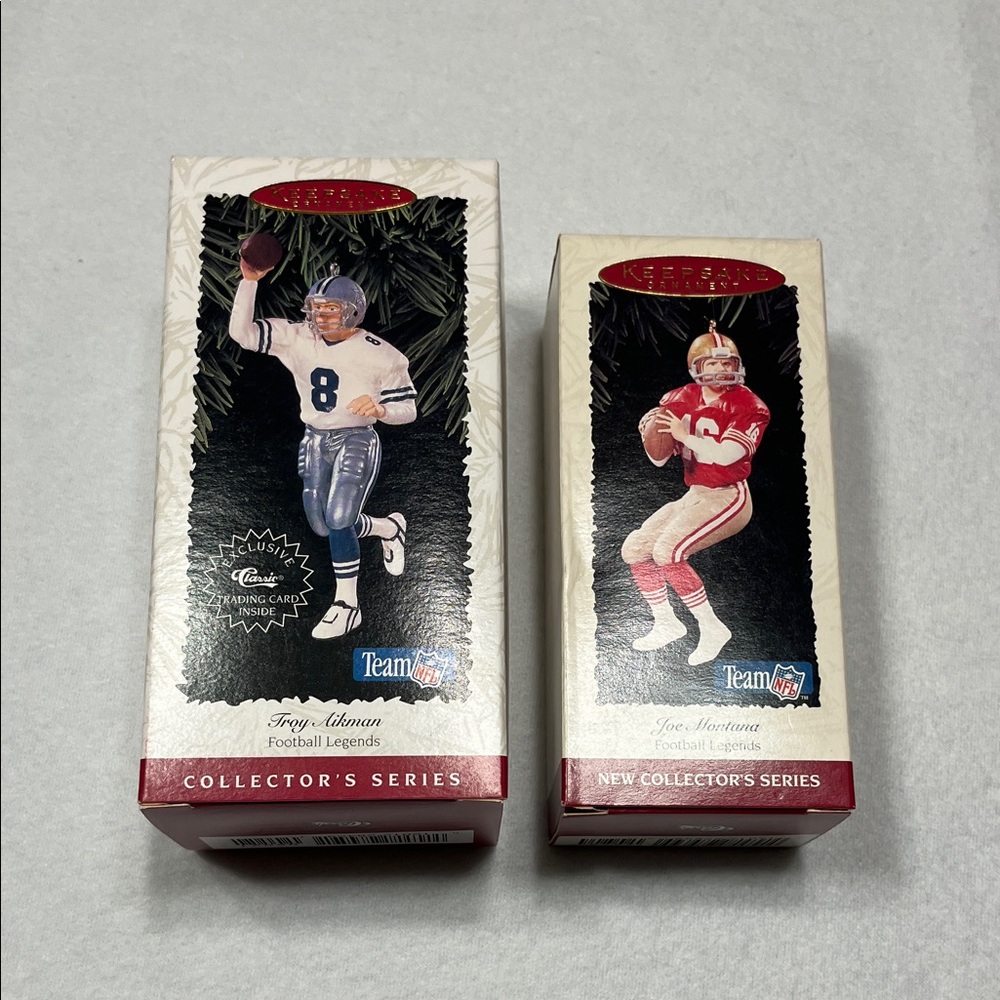 Hallmark Collector's Series Football Legends - Aikman and Montana